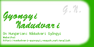 gyongyi nadudvari business card